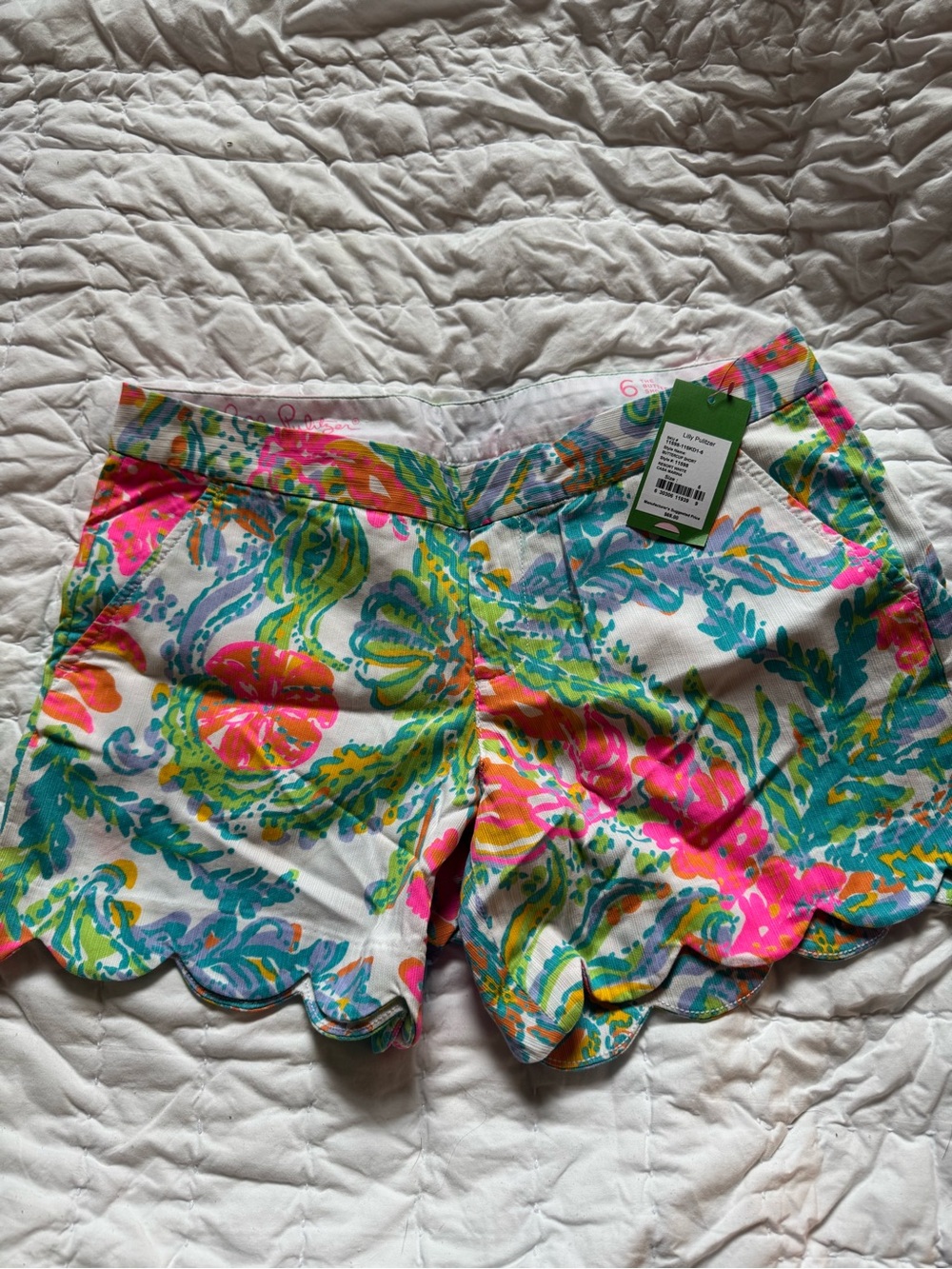 Lilly Pulitzer Buttercup Scallop Hem Floral Print Shorts - Casa Marina